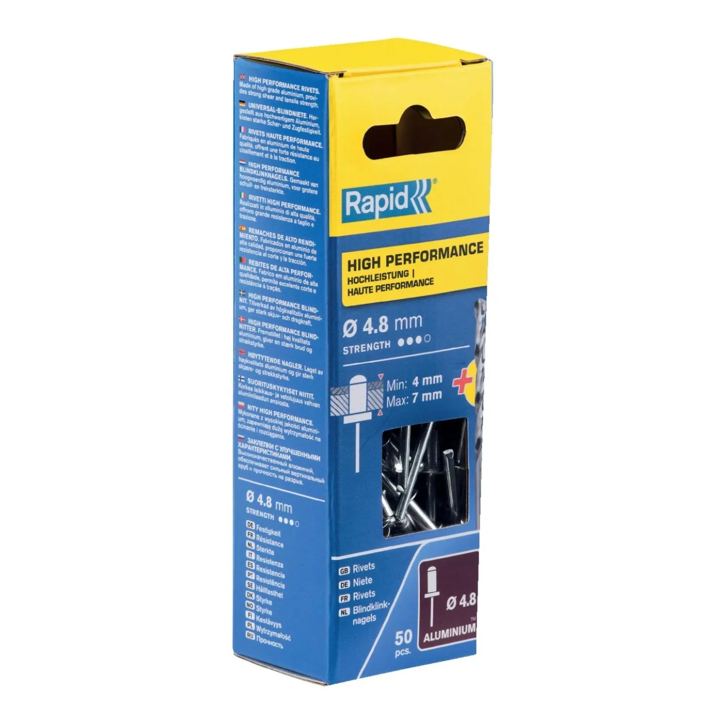 Rivetti Rapid Alte Prestazioni Ø4.8 x 10 mm Conf. da 50 pz e Punta Trapano incl