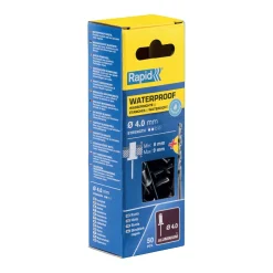 Rivetti Rapid Impermeabili Ø4.0 x 12 mm Conf. da 50 Pezzi e Punta Trapano incl