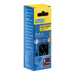 Rivetti Rapid Nero Ø4,8 x 12 mm Confezione da 50 Pezzi