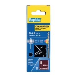 Rivetti Rapid Nero Ø4,8 x 12 mm Confezione da 50 Pezzi
