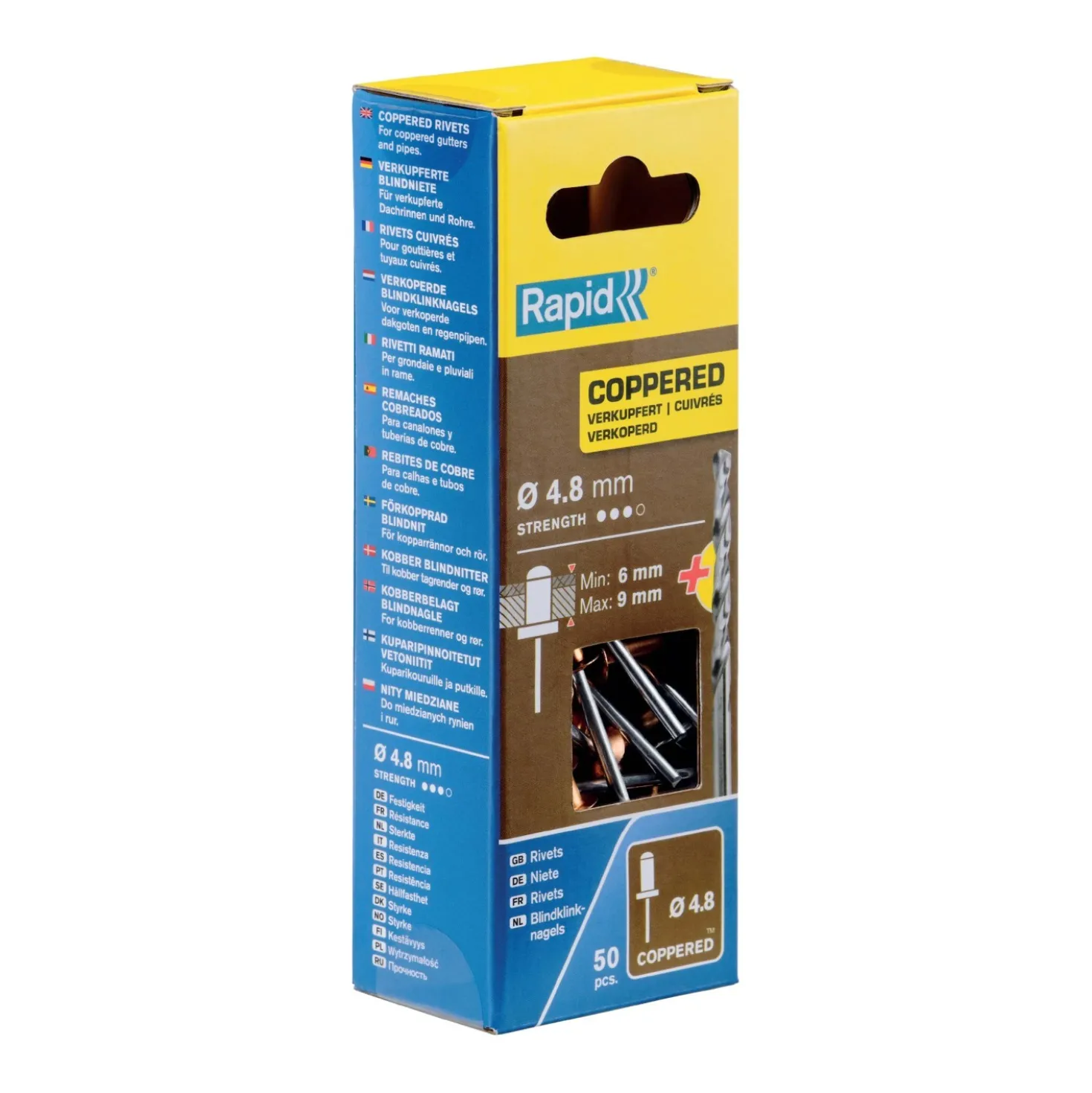 Rivetti Rapid Ramati Ø4,8 x 12 mm Confezione da 50 Pezzi