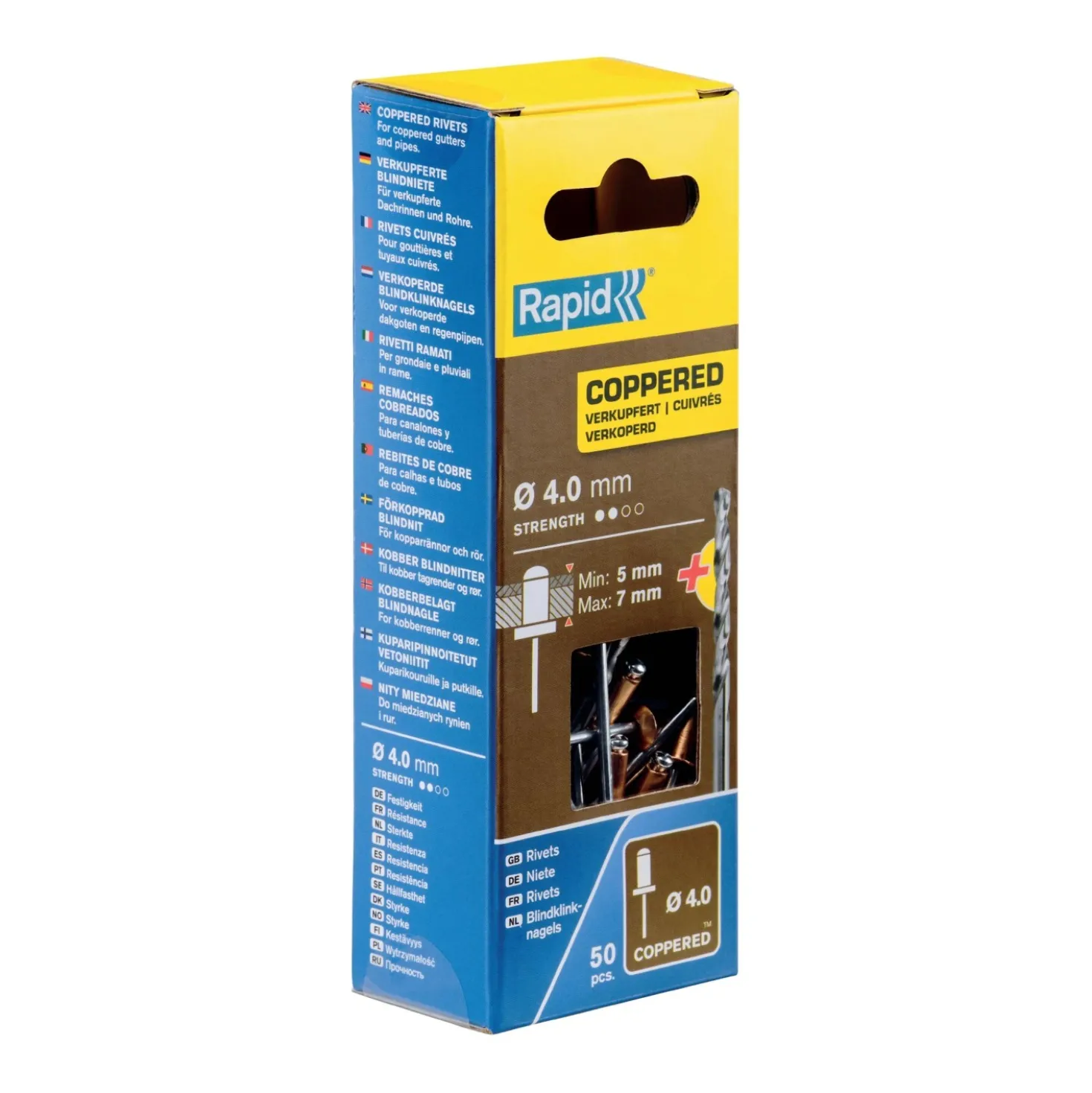 Rivetti Rapid Ramati Ø4,0 x 10 mm Confezione da 50 Pezzi