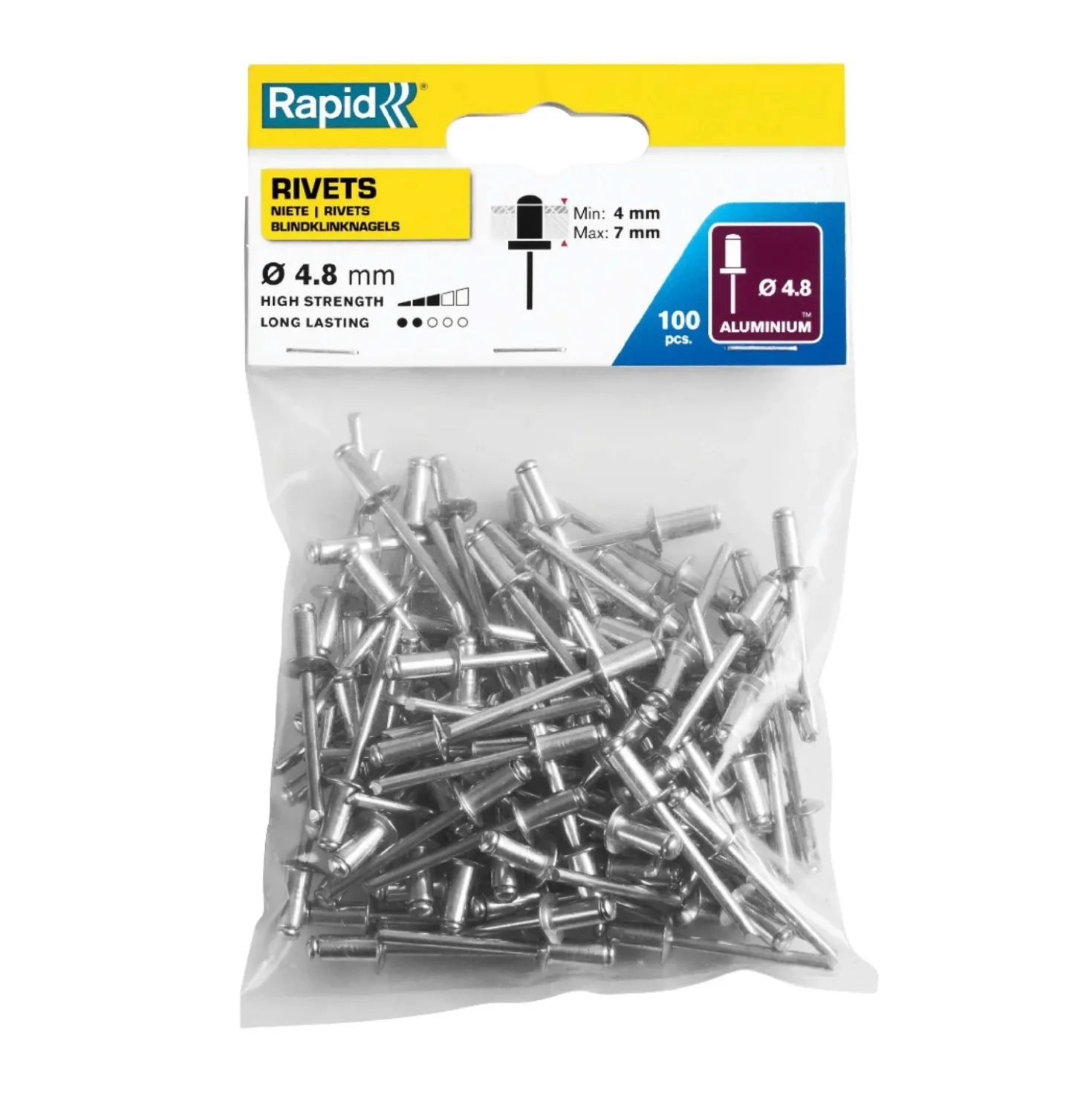 Rivetti Rapid Standard Ø4.8 x 10 mm Confezione da 100 Pezzi