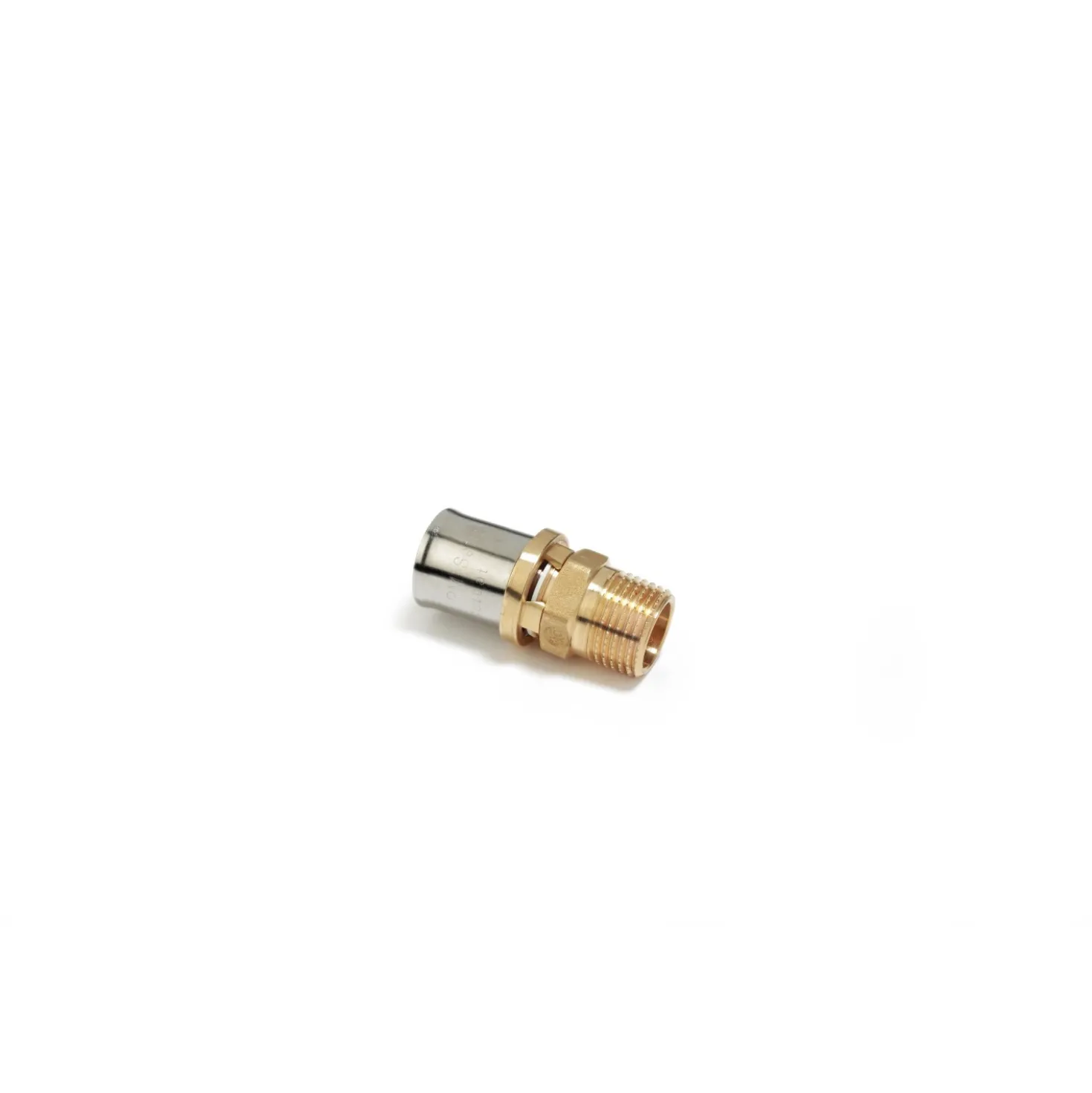 RM107 Raccordo diritto filettato maschio a pressare 1/2"-20x2 mm