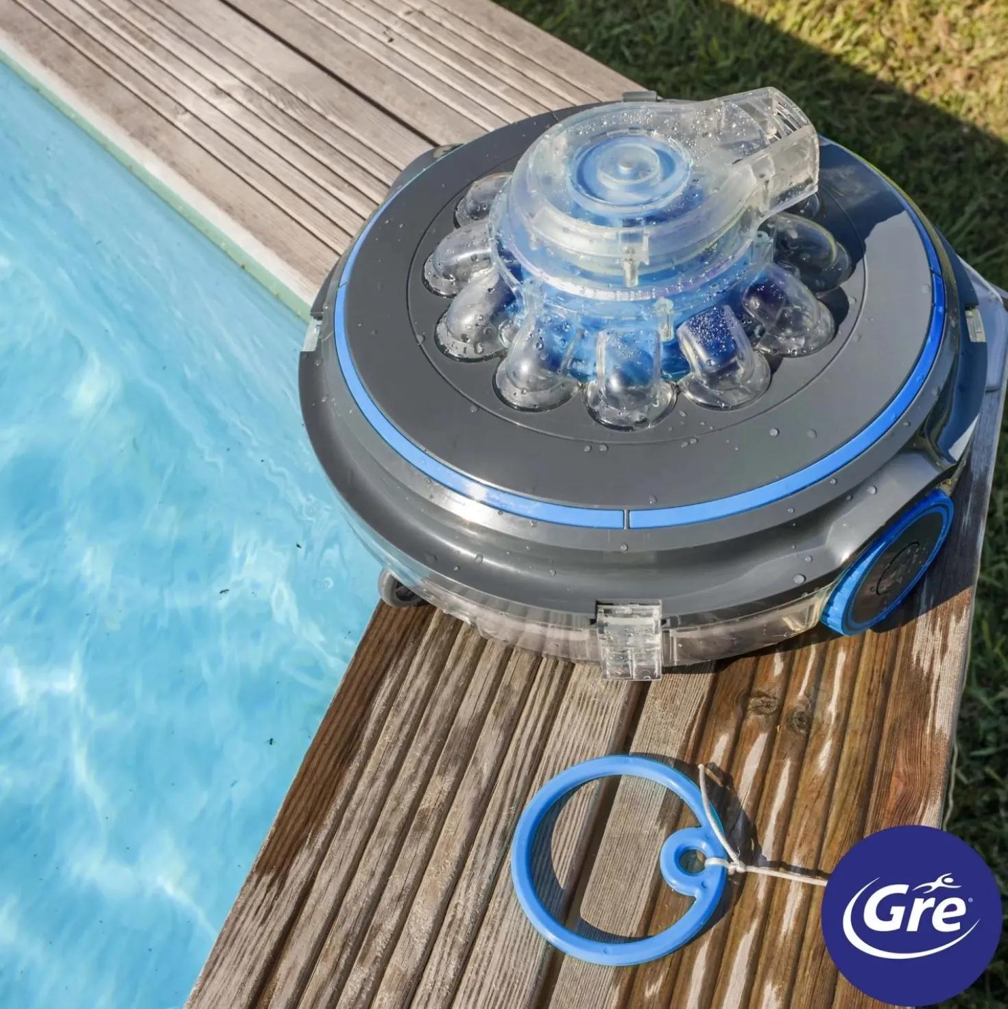 Robot a batteria per piscina Gre Wet Runner Plus filtro 4 l 27 W