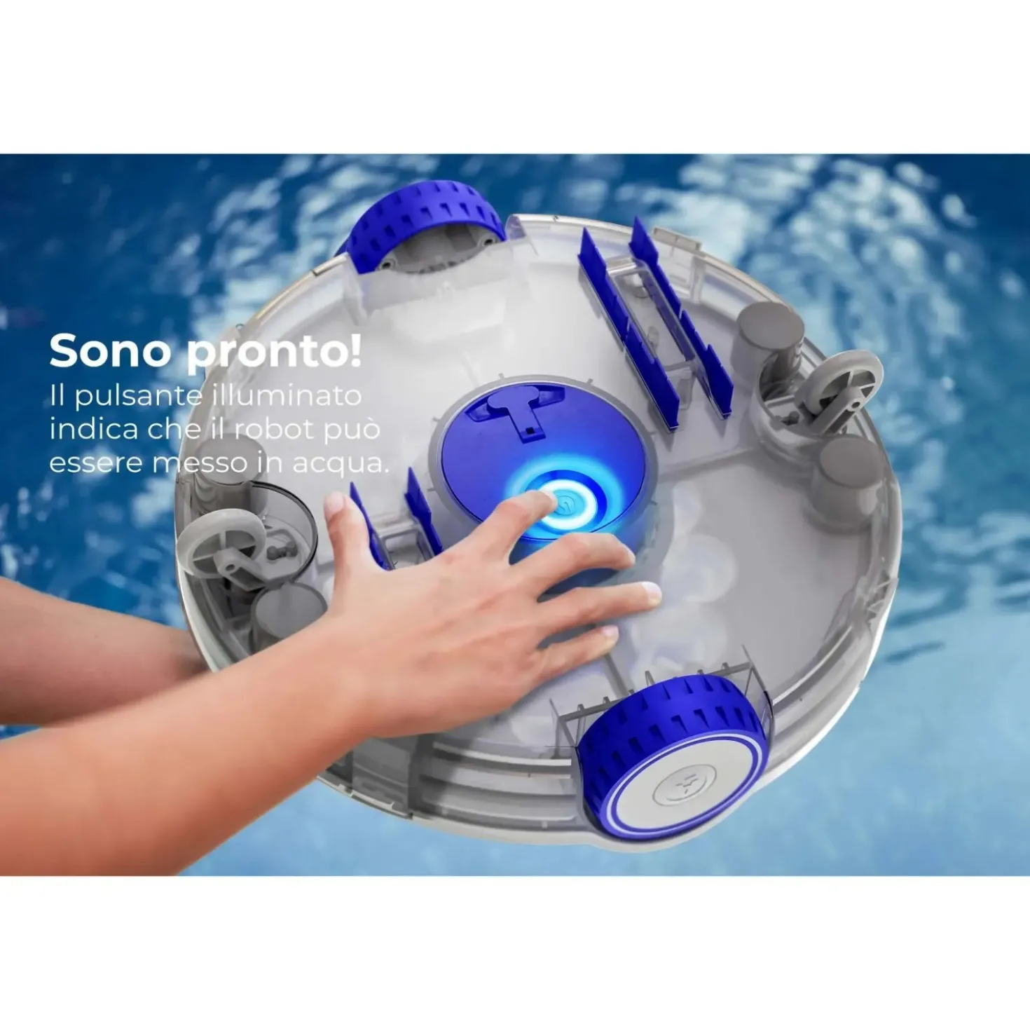 Robot a batteria per piscina Gre Wet Runner Plus filtro 4 l 27 W