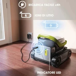 Robot a batteria per piscine Zodiac Pixel OP 3220 per fondo e pareti