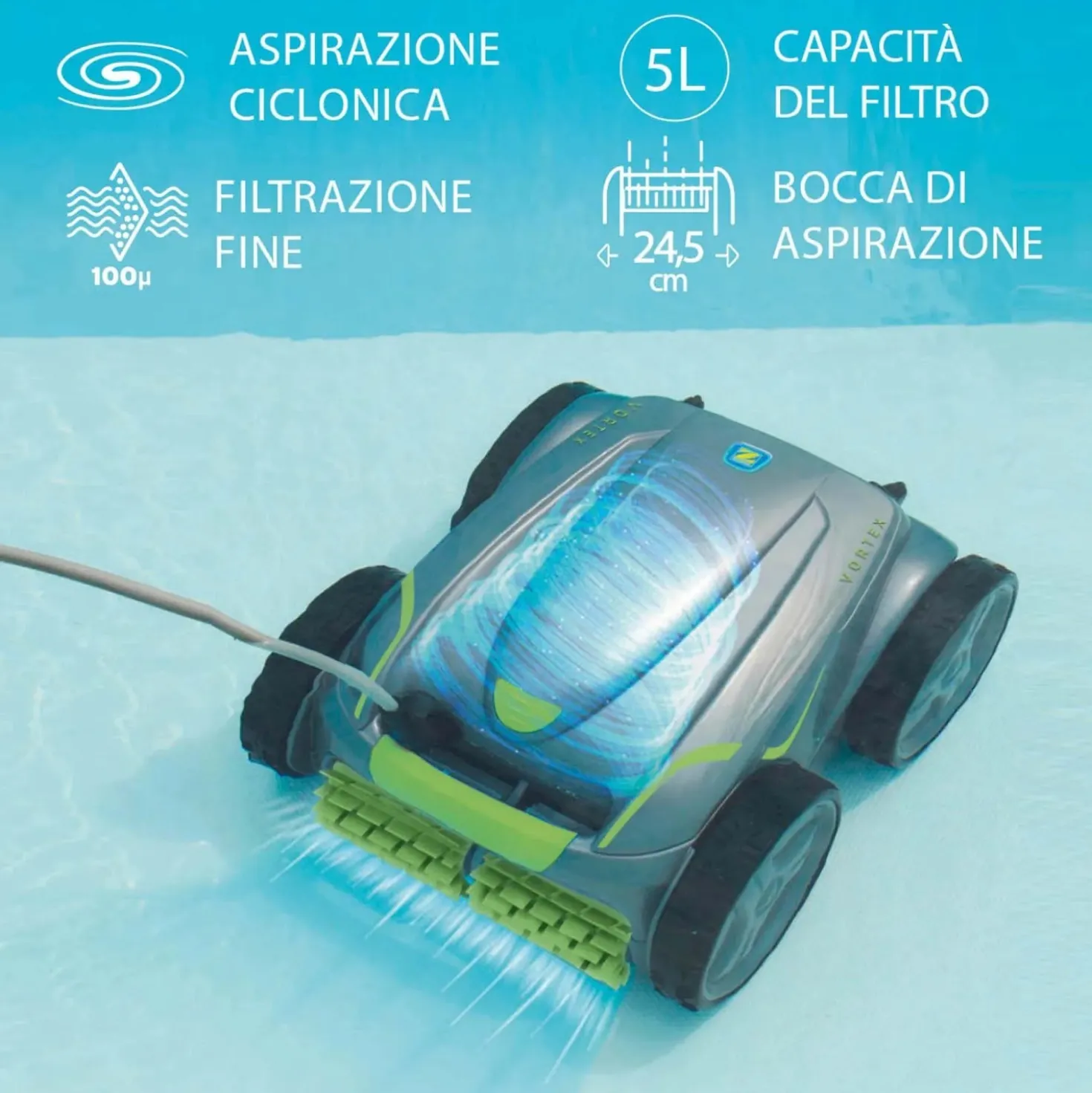 Robot pulitore per piscina Zodiac Vortex GV 5220 150 W