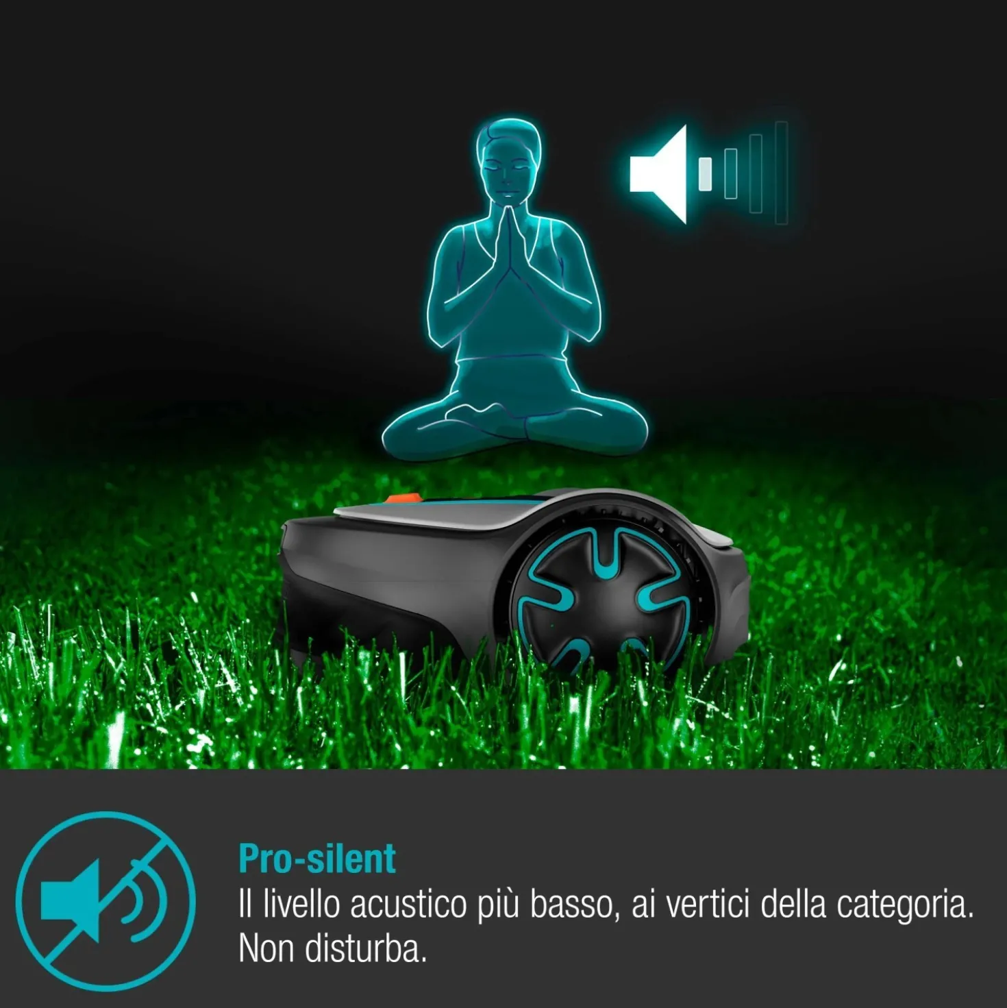Robot tagliaerba a batteria Gardena Sileno Minimo Bluetooth 500 m²