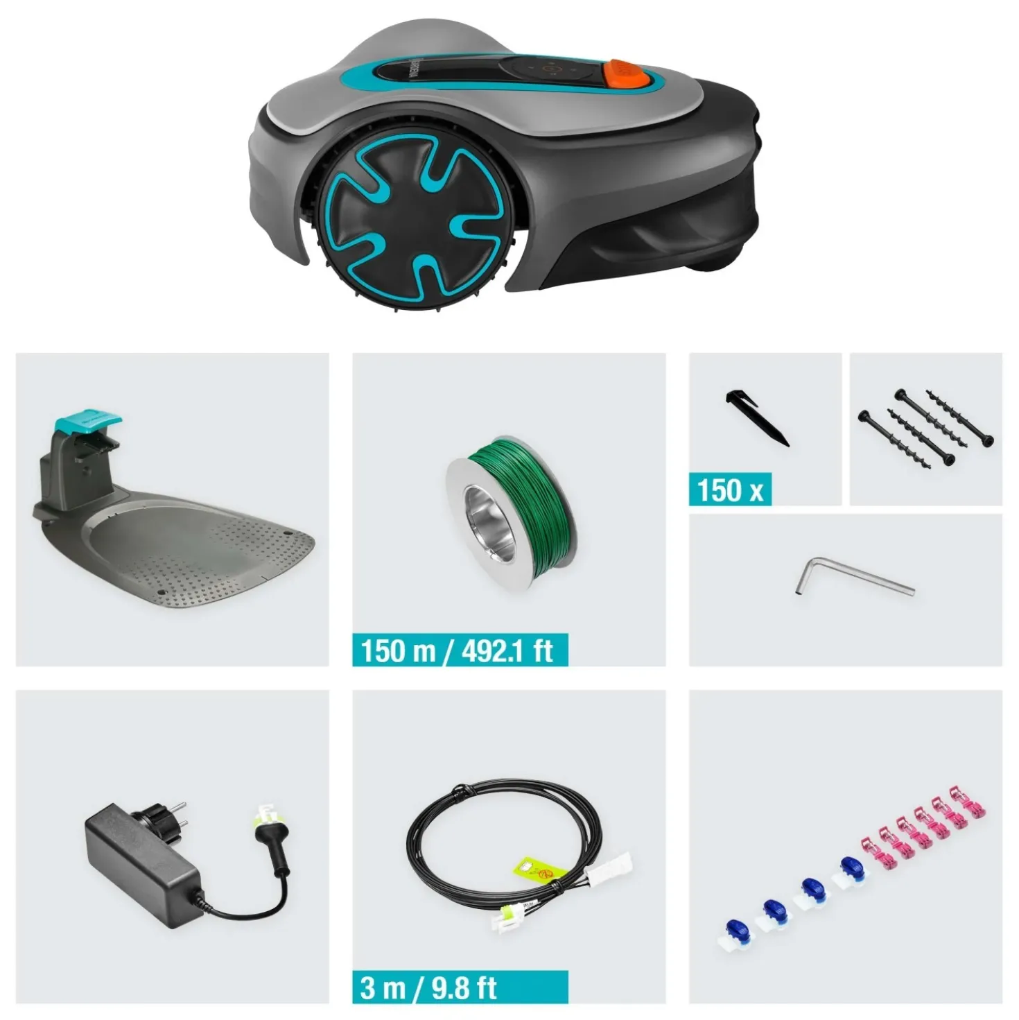 Robot tagliaerba a batteria Gardena Sileno Minimo Bluetooth 500 m²