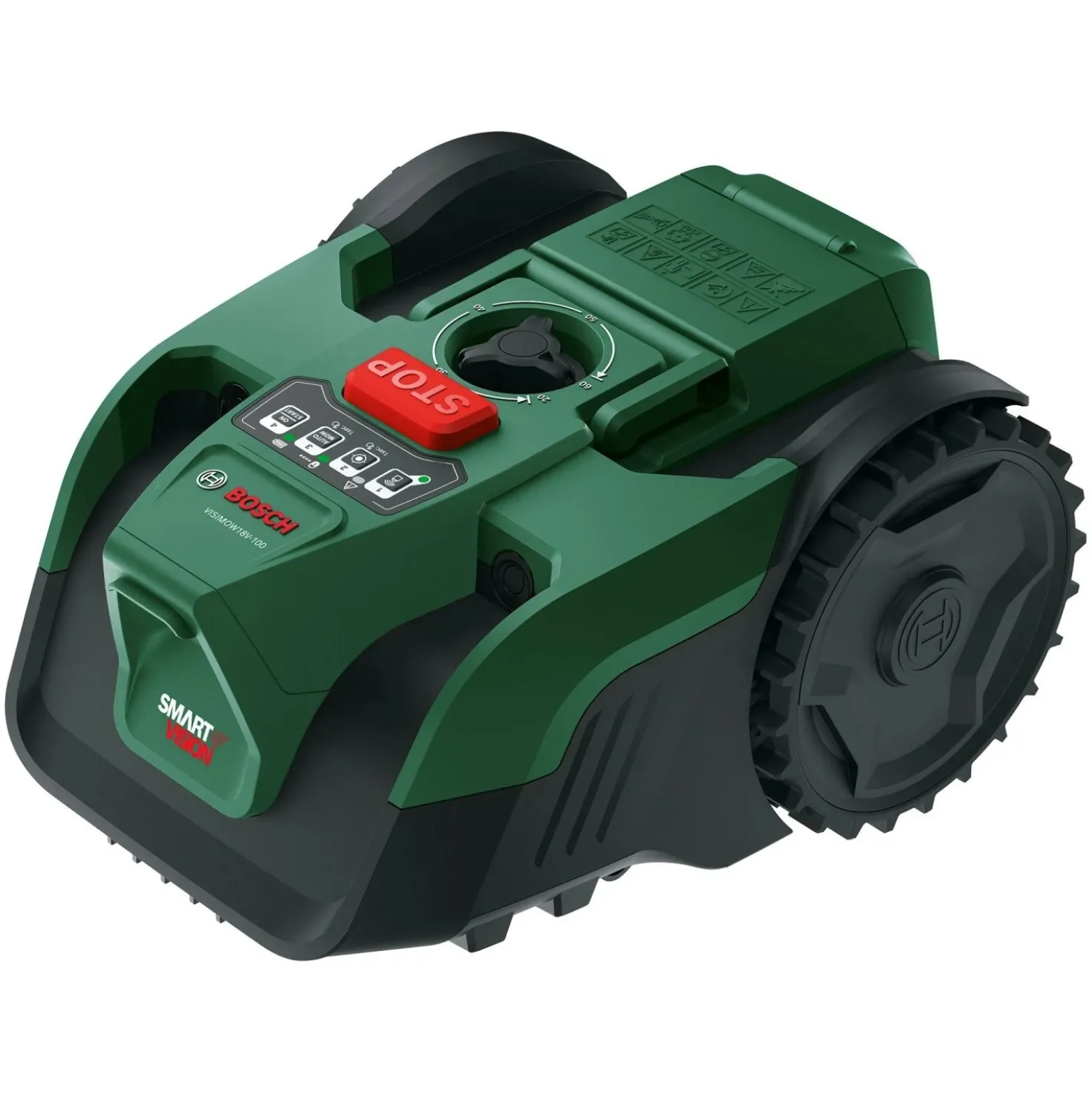 Robot tagliaerba Bosch VisiMow 18V 100 m² con batteria e caricabatteria inclusi