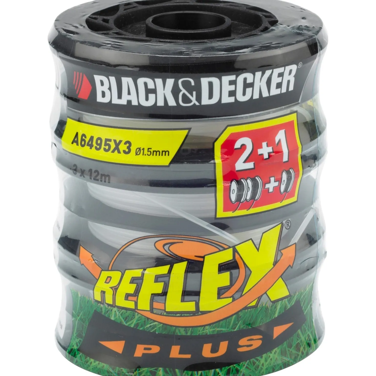 Rocchetto per tagliabordi Black+Decker Ø 1,5 mm 2 x 6 m 3 pz
