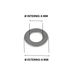 Rondelle piane acciaio inox DIN 125 Ø 8 mm