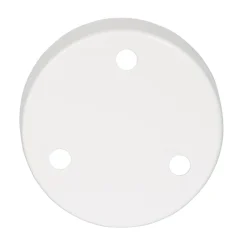 Rosone tondo in metallo 100 mm 3 fori bianco