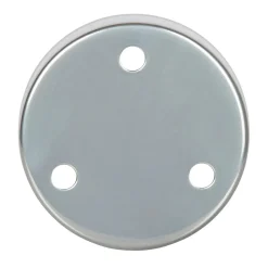 Rosone tondo in metallo 100 mm 3 fori cromo