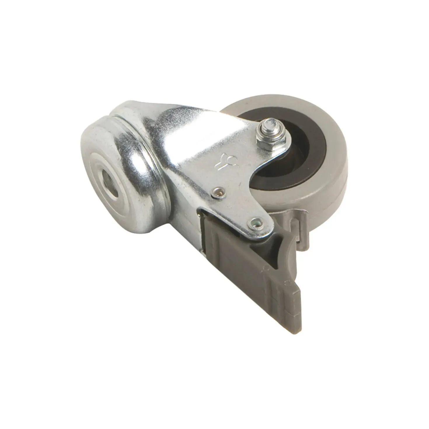 Rotella sterzante foro posteriore bloccaggio e cuscinetto radente Ø50mm 45kg