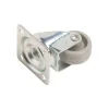 Rotella sterzante per mobili con piastra e ruota Soft Ø 30 mm P 30 kg