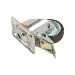 Rotella sterzante per trasporto ruota in gomma e bloccaggio Ø 80 mm P 50 kg