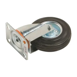 Rotella sterzante per trasporto ruota in gomma Ø 125 mm P 100 kg