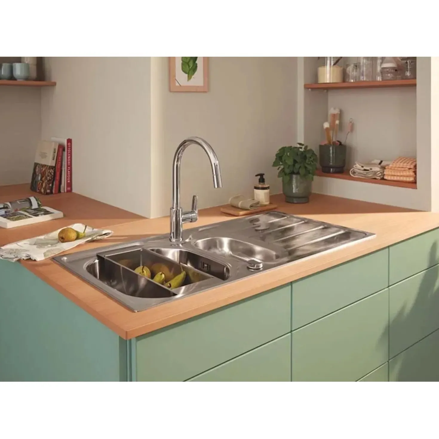 Rubinetto cucina monocomando Grohe Quickfix Startedge doccetta estraibile cromo