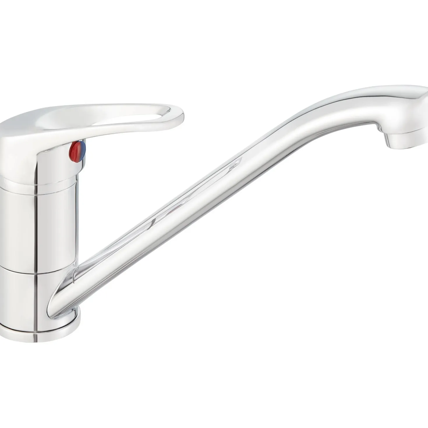 Rubinetto cucina monocomando Foglia cromo