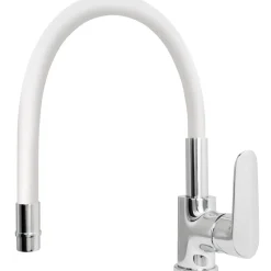 Rubinetto cucina monocomando Torpedo canna alta bianco