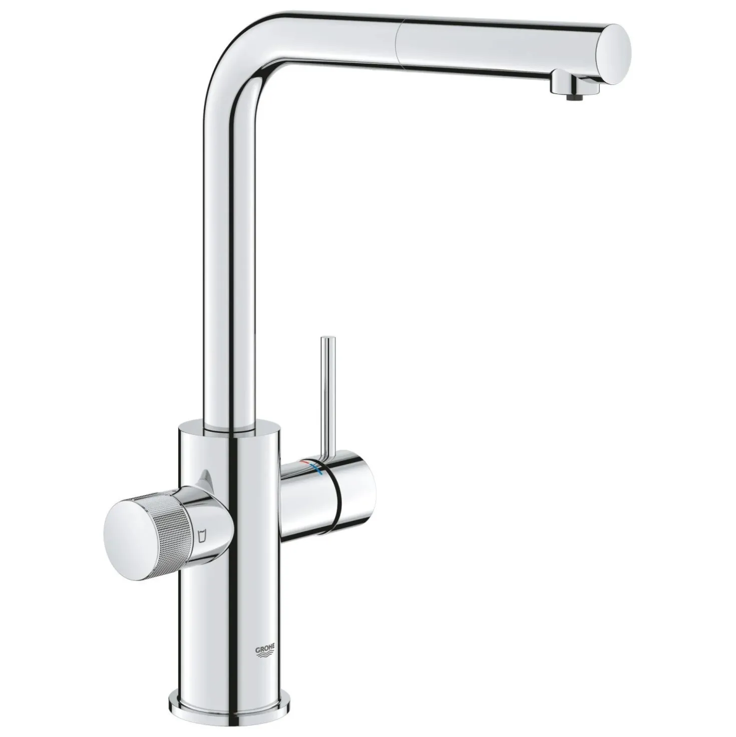 Rubinetto cucina monocomando Grohe Blue Pure Minta doccetta estraibile cromo