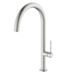 Rubinetto cucina monocomando canna alta Detroit acciaio