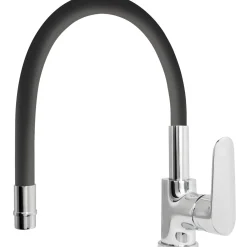 Rubinetto cucina monocomando Torpedo canna alta nero
