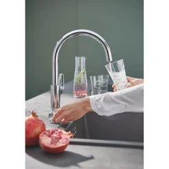 Rubinetto cucina monocomando Grohe Blue Pure BauCurve starter kit cromo
