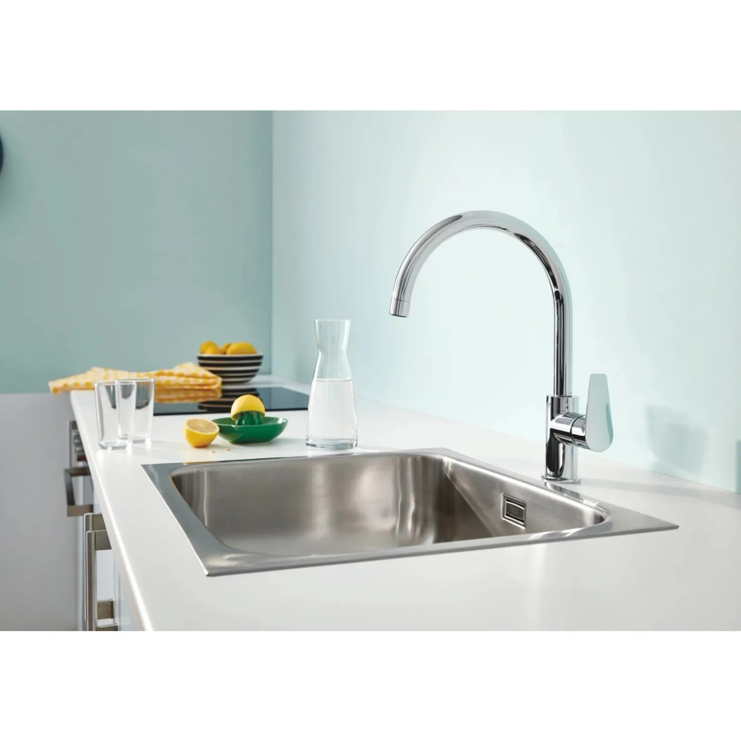 Rubinetto cucina monocomando per Grohe Start Edge cromo