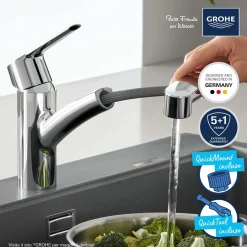 Rubinetto cucina monocomando Grohe Start Chrome cromo
