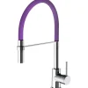 Rubinetto cucina monocomando Winter canna alta viola