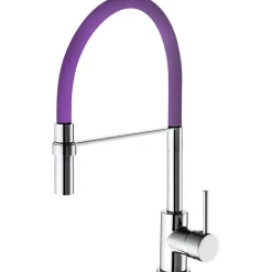 Rubinetto cucina monocomando Winter canna alta viola
