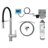 Rubinetto da cucina filtro bocca elastica Idrostile metallizzato