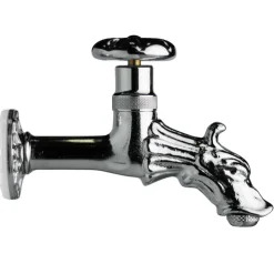 Rubinetto da esterno ornamentale in ottone cromato R3/C Ø 13 mm