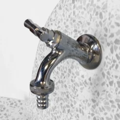 Rubinetto da esterno ornamentale in ottone cromato R10 C 13 mm (1/2