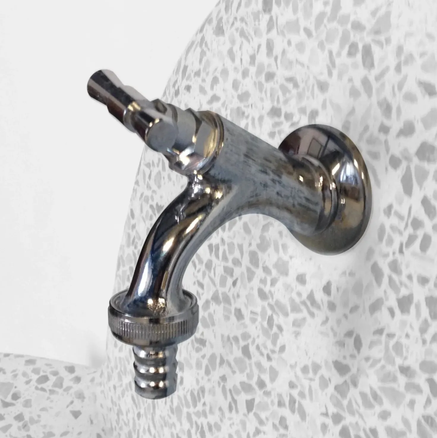 Rubinetto da esterno ornamentale in ottone cromato R10 C 13 mm (1/2")