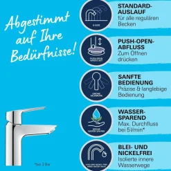 Rubinetto per lavabo Grohe Start Edge cromo tg S