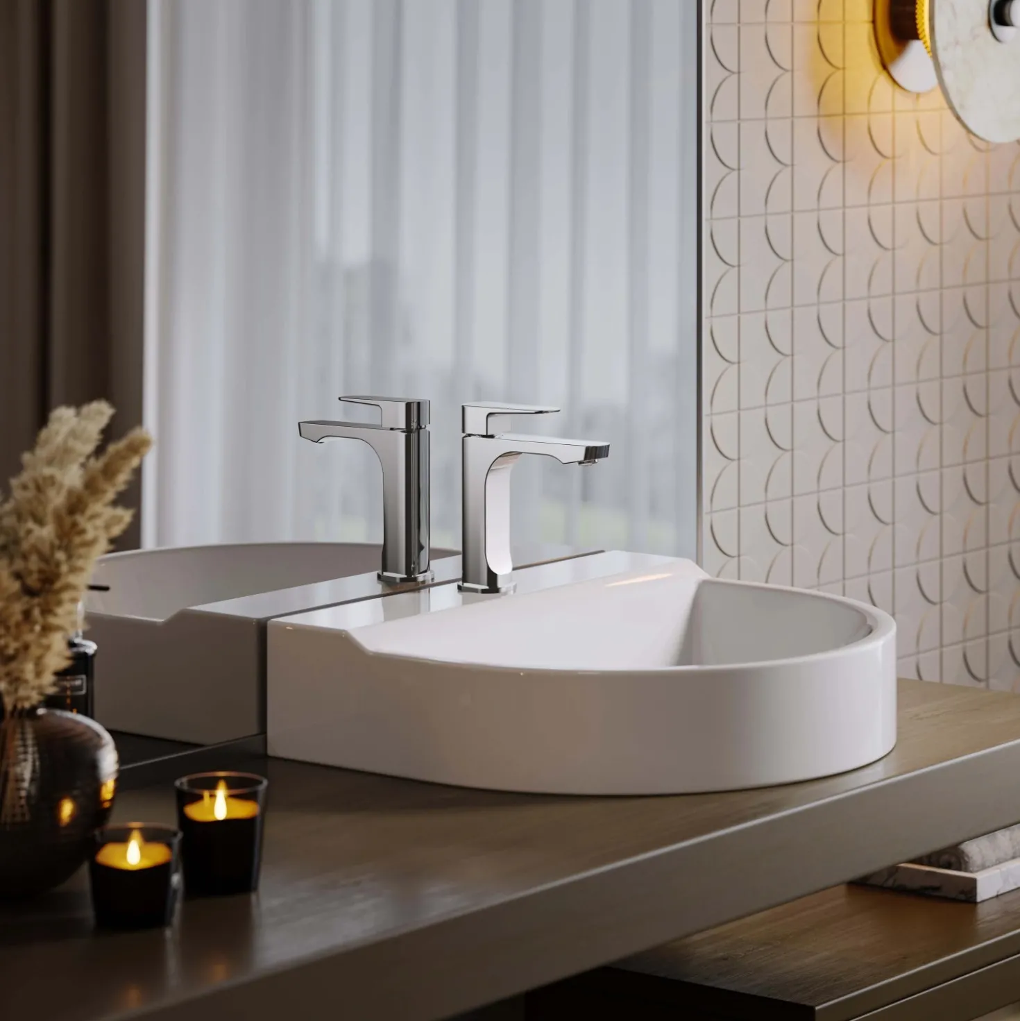 Rubinetto per lavabo Omega cromo