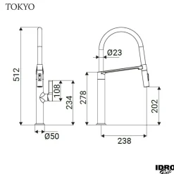 Rubinetto per lavabo Tokyo cromo