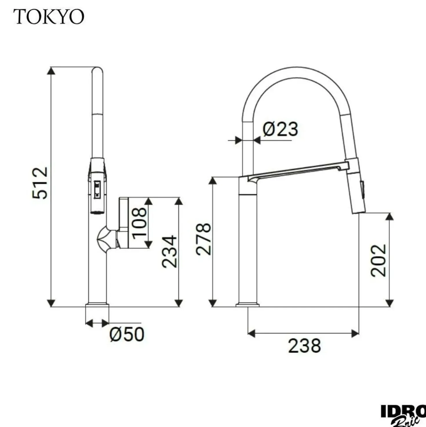 Rubinetto per lavabo Tokyo cromo