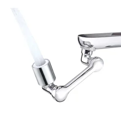 Rubinetto snodabile per lavabo argento