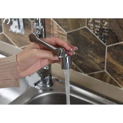 Rubinetto snodabile per lavabo argento