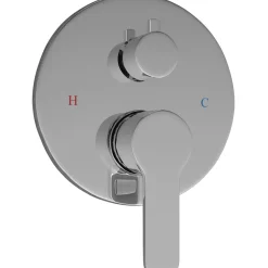 Rubinetto tondo Hawai a 2 uscite ottone cromato