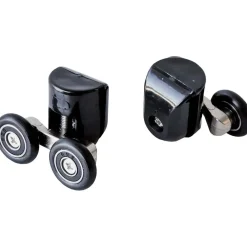 Rulli superiori doppi box doccia vetro 5 mm Idrostile nero