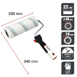 Rullo per pittura Nespoli Soft Touch sup ruvide 22 cm