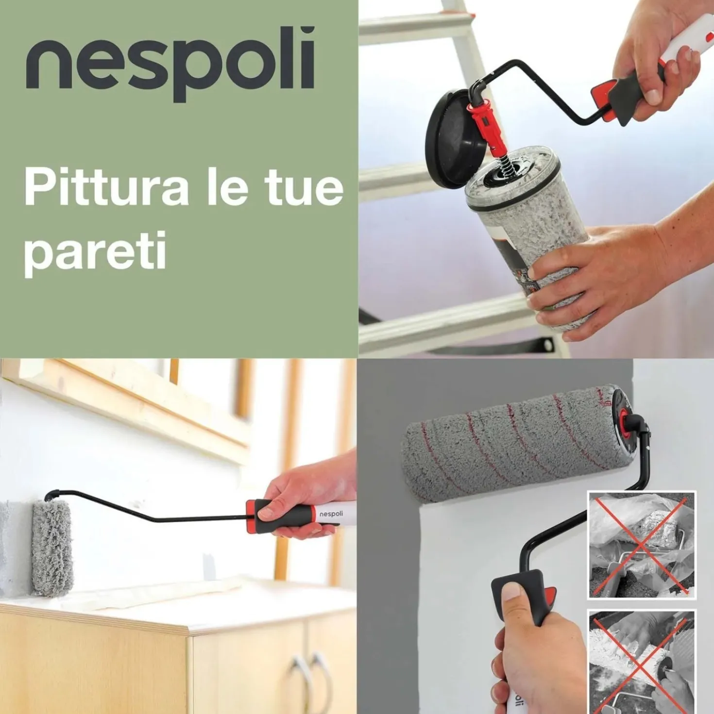 Rullo per pittura Rollmatic Teflon Soft Touch sup poco ruvide 22 cm