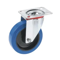 Ruota in gomma blu p/ 200 kg