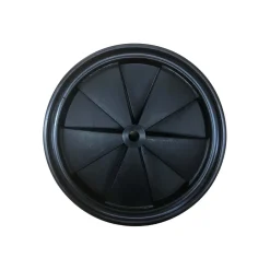 Ruota in PVC con cuscinetto radente e cerchione in plastica